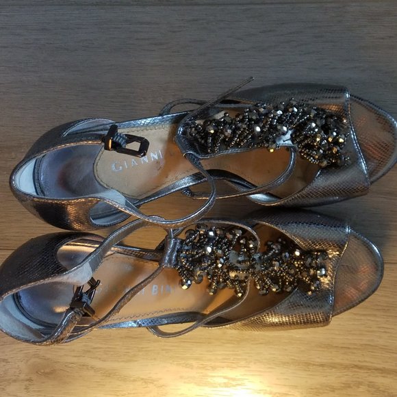 gianni bini silver heels - Picture 2 of 2